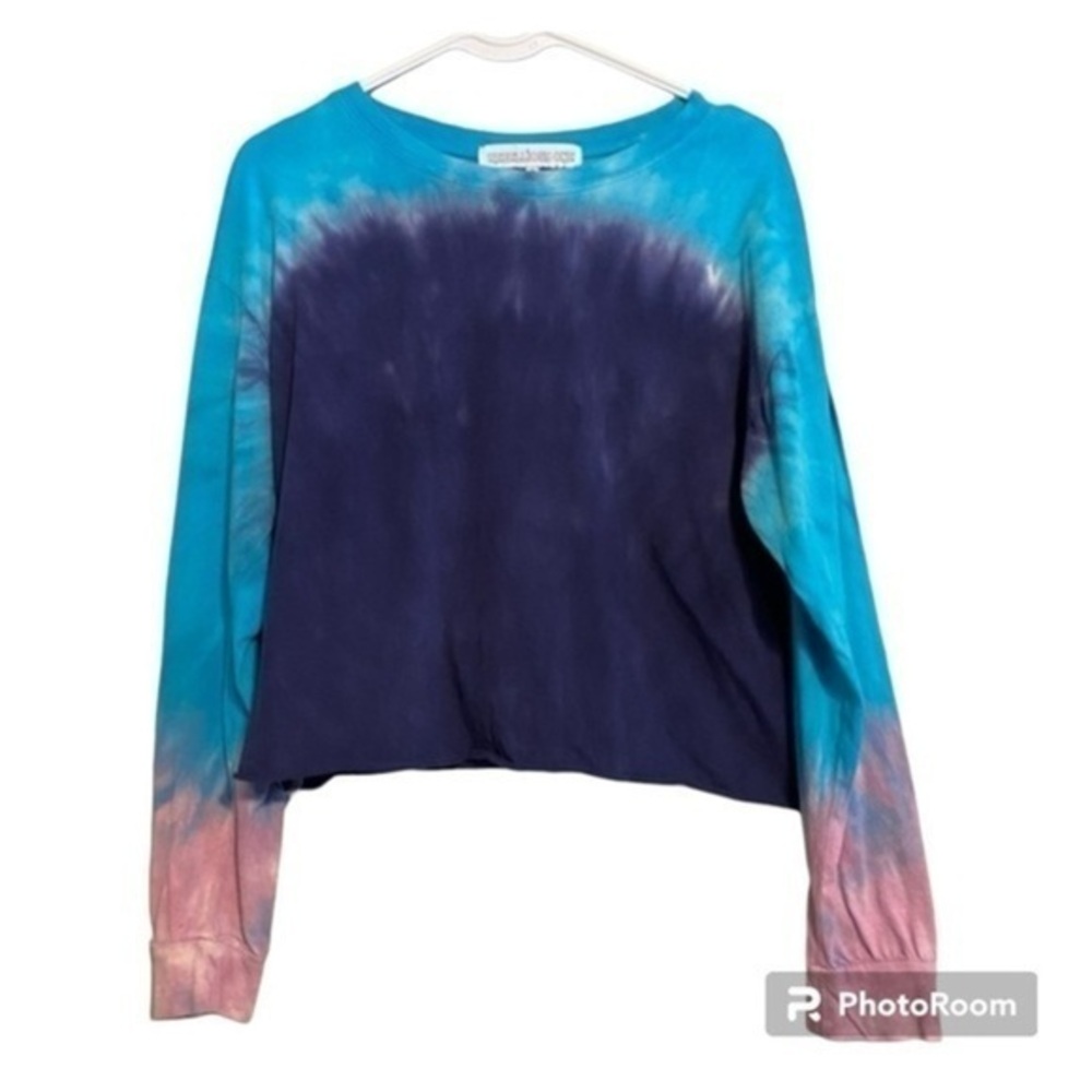 Rebellious One - Multicolored Tie-Dye Crop Long Sleeve